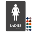 Ladies TactileTouch Braille Restroom Sign