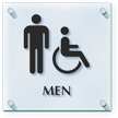 Men And Handicap Restroom ClearBoss Sign