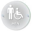 Men And Handicap Restroom ClearBoss Sign