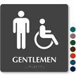 Gentlemen Accessible TactileTouch Braille Restroom Sign