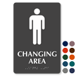 Men Changing Area TactileTouch™ Sign with Braille