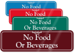 No Food Beverages Sign