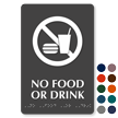 No Food Or Drink ADA TactileTouch™ Braille Sign