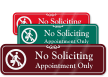 No Soliciting Appointment Only with Graphic ShowCase™ Sign