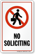 No Soliciting Window Decal