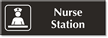 Nurse Station Engraved Sign with Care Staff Symbol