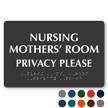 Nursing Mothers Room Privacy Please Braille Restroom Sign