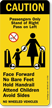 Passengers Only Stand at Right Escalator Plate