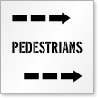 Pedestrians Pavement Stencil