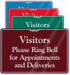 Visitors Please Ring Bell Showcase Wall Sign