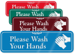 Please Wash Your Hands with Graphic ShowCase™ Sign