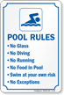 Pool Rules Sign