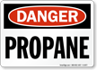 Danger Propane Sign