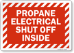 Propane Electrical Shut Off Inside Sign