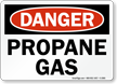 Danger Propane Gas Sign