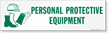 Magnetic Cabinet Label: Personal Protective Equipment