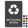 Recycling Room Symbol TactileTouch™ Sign with Braille