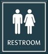 Unisex Restroom Sign with Braille