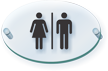 Unisex Restroom Symbol ClearBoss Sign