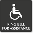 Ring Bell For Assistance Engraved Sign