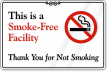 This is a Smoke Free Building Sign