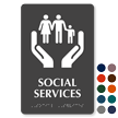 Social Services Braille Hospital Sign