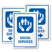 Social Services Hospital Sign