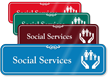 Social Services Hospital Showcase Sign