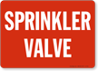 Sprinkler Valve Sign