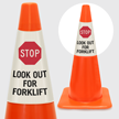 Stop Look Out For Forklift Cone Collar