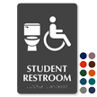 Student Restroom Toilet And ISA Symbol Sign