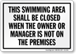 New Jersey Swimming Area Closed Sign