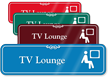 TV Lounge Hospital Showcase Sign