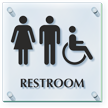 Unisex And Handicap Restroom ClearBoss Sign