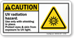 UV Radiation Hazard ANSI Caution Sign