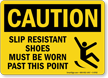 Wear Slip Resistant Shoes Caution Sign