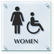 Women And Handicap Restroom ClearBoss Sign