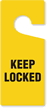 Keep Locked Plastic Door Knob Hanger Tag