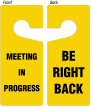 Be Right Back 2 Sided Door Hanger