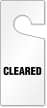 Cleared Door Hang Tag