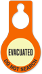 Evacuated Do Not Search Glow Hang Tag