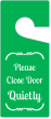 Please Close Door Quietly 2 sided Door Hang Tag