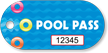 Pool Pass In Oblong Circle Shape, Swim Rings