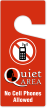 Quiet Area No Cellphones Allowed Door Hang Tag