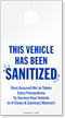This Vehicle Has Been Sanitized Door Hanger