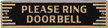Please Ring Doorbell Art Decorative Door Statement Plaque