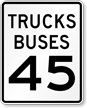 Truck & Buses Speed Limit   45