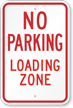 No Parking Loading Zone MUTCD Sign