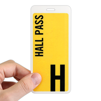 School Hall Passes ID, Letter H Pass