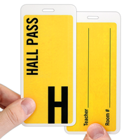 2 Sided School Student Hall Passes ID